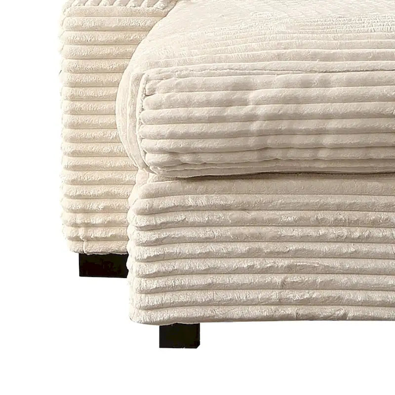 Modern Stylish Corduroy Fabric Upholstered Chaise Lounge Chair-18