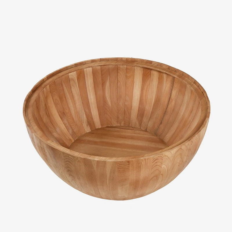 35.43 Vintage Style Bucket Shaped Round Coffee Table with Storage Flip Top-2