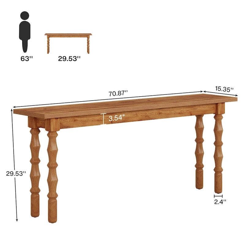 70.9 Inches Narrow Long Console Sofa Table for Living Room Entryway-7