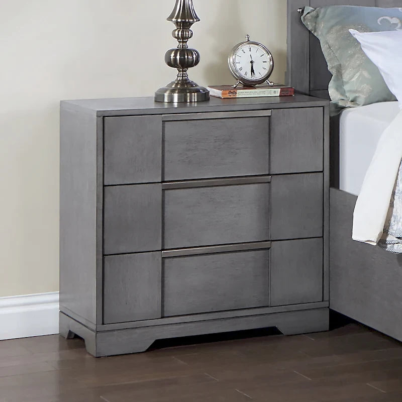 Furniture of America Tona Contemporary 5-Piece Grey Wood Storage Platform Bedroom Set with LED Lights-7