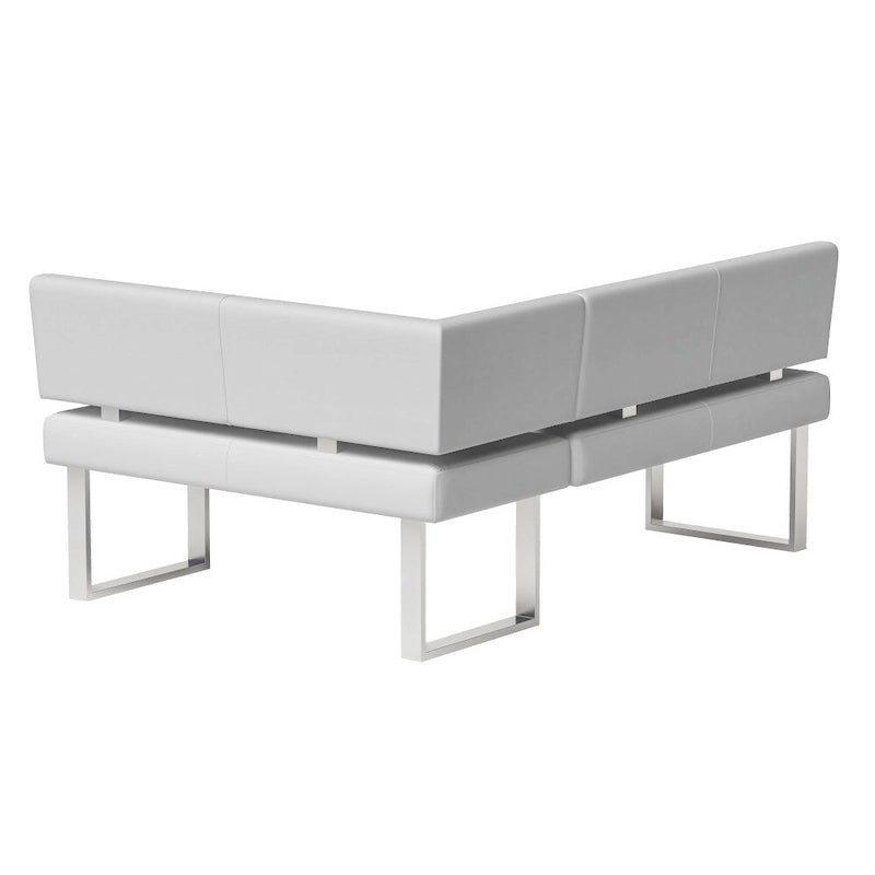 Somette Leah White Nook Corner Dining Bench-2